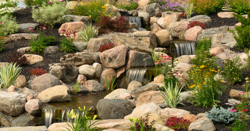 water feature Pondless Waterfall with 4 waterfalls